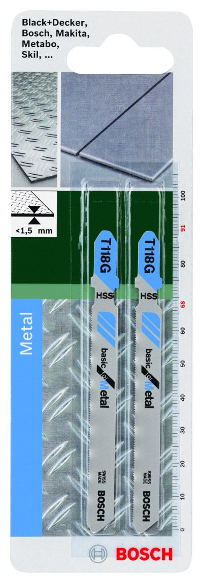 Jigsaw blade HSS T 118 G Basic for Metal, 2 pc Jigsaw blade HSS T 118 G Basic for Metal, 2 pc