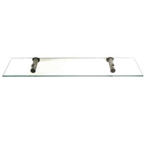 Shelca – Glass Shelf Oyster Nala Brushed Stainless Steel – 50 x 12cm Shelca – Glass Shelf Oyster Nala Brushed Stainless Steel – 50 x 12cm