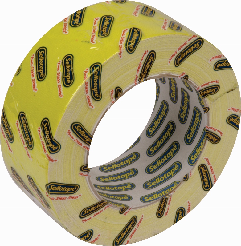 Sellotape Duct Tape Fluorescent Yellow 48mm x 20m Sellotape Duct Tape Fluorescent Yellow 48mm x 20m
