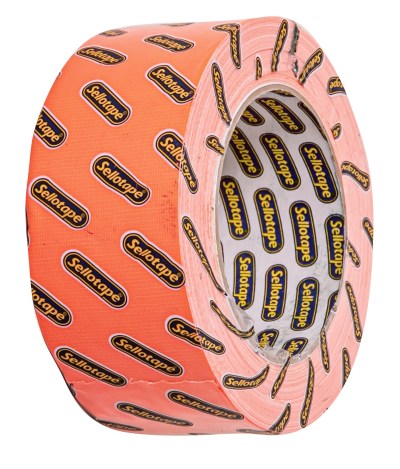 Sellotape Duct Tape Fluorescent Orange 48mm x 20m Sellotape Duct Tape Fluorescent Orange 48mm x 20m