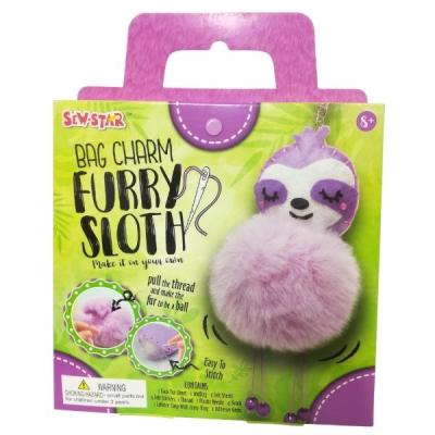 Source Direct – Bag Charm – DIY Arts and Craft Furry Pompom – Sloth Source Direct – Bag Charm – DIY Arts and Craft Furry Pompom – Sloth