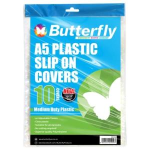 Butterfly – A5 Plastic Slip On Covers – Medium Duty Plastic – 10 Covers Butterfly – A5 Plastic Slip On Covers – Medium Duty Plastic – 10 Covers