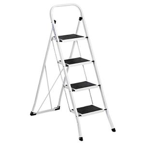 Source Direct – Ladder 4 Step Folding Ladder (Heavy-Duty) – White Source Direct – Ladder 4 Step Folding Ladder (Heavy-Duty) – White