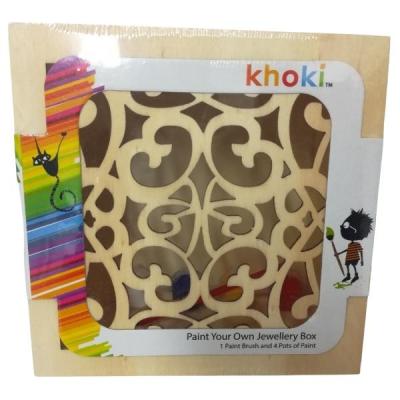 Khoki – Art & Craft Paint Your Own Jewellery Box Kit 15 x 15 x 9cm – Arrows Khoki – Art & Craft Paint Your Own Jewellery Box Kit 15 x 15 x 9cm – Arrows