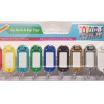 Key Ring Rack with 10 Colour-coded Key Tags – Attach Rack to Any Surface Key Ring Rack with 10 Colour-coded Key Tags – Attach Rack to Any Surface