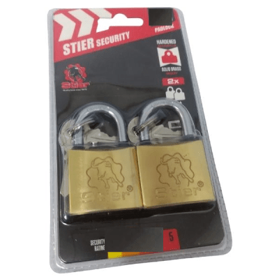 Stier – Padlock / 2 x Padlocks with 6 x Keys – 32mm Stier – Padlock / 2 x Padlocks with 6 x Keys – 32mm