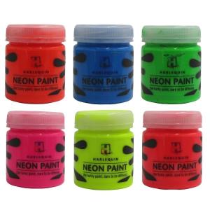 Harlequin – Paint Kit / Painting Set / Paints (Neon) – Pack of 6 (100ml) Harlequin – Paint Kit / Painting Set / Paints (Neon) – Pack of 6 (100ml)