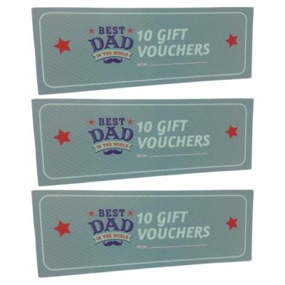 Source Direct – Voucher Booklet 10s – Best Dad – Pack of 3 (30 Vouchers) Source Direct – Voucher Booklet 10s – Best Dad – Pack of 3 (30 Vouchers)
