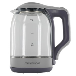 Mellerware 360 Degree Cordless Glass Kettle Grey 1.8L 1800W “Omega” Mellerware 360 Degree Cordless Glass Kettle Grey 1.8L 1800W “Omega”