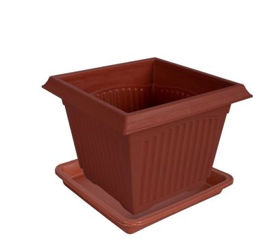 Planter – With Tray – Outdoor – Square – Plastic – 23cm x 23cm x 17cm Planter – With Tray – Outdoor – Square – Plastic – 23cm x 23cm x 17cm