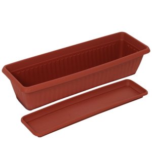 Plant Pot – Garden Accessories – Rectangle – Brown – 69 cm x 23 cm x 16 cm Plant Pot – Garden Accessories – Rectangle – Brown – 69 cm x 23 cm x 16 cm