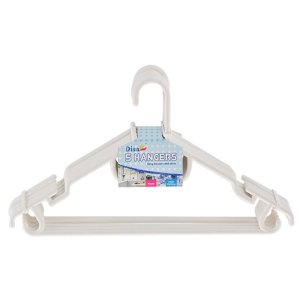 Disa – Clothes Hangers – Household Accessories – Plastic – White – 5 Pack Disa – Clothes Hangers – Household Accessories – Plastic – White – 5 Pack