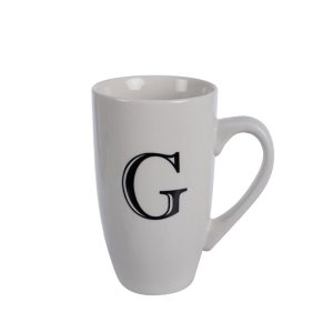 Mug – Household Accessories – Ceramic – Letter G Design – White Mug – Household Accessories – Ceramic – Letter G Design – White