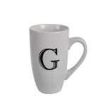 Mug – Household Accessories – Ceramic – Letter G Design – White Mug – Household Accessories – Ceramic – Letter G Design – White