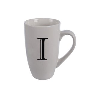 Mug – Household Accessories – Ceramic – Letter I Design – White Mug – Household Accessories – Ceramic – Letter I Design – White