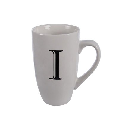 Mug – Household Accessories – Ceramic – Letter I Design – White Mug – Household Accessories – Ceramic – Letter I Design – White