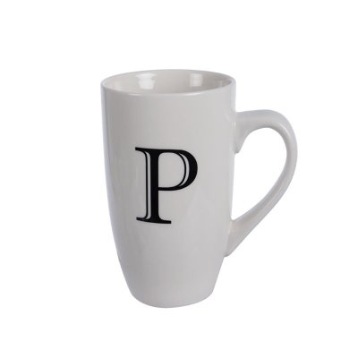 Kitchen Accessories – Mug – Letter ‘P’ – Ceramic – White Kitchen Accessories – Mug – Letter ‘P’ – Ceramic – White