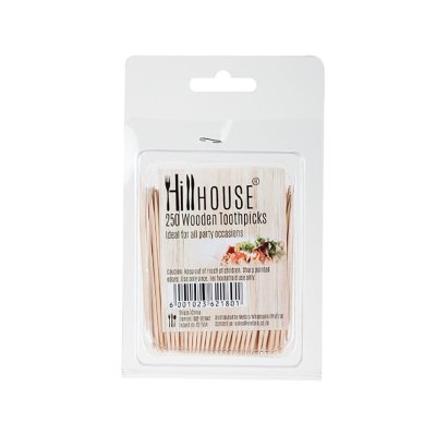 Hill House – Toothpicks – Kitchen – Wooden – Clamshell – 250 Pieces Hill House – Toothpicks – Kitchen – Wooden – Clamshell – 250 Pieces