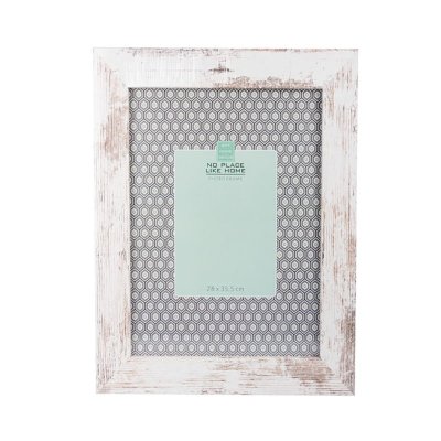 Picture Frame – MDF – White Stressed – 28 x 35cm Picture Frame – MDF – White Stressed – 28 x 35cm