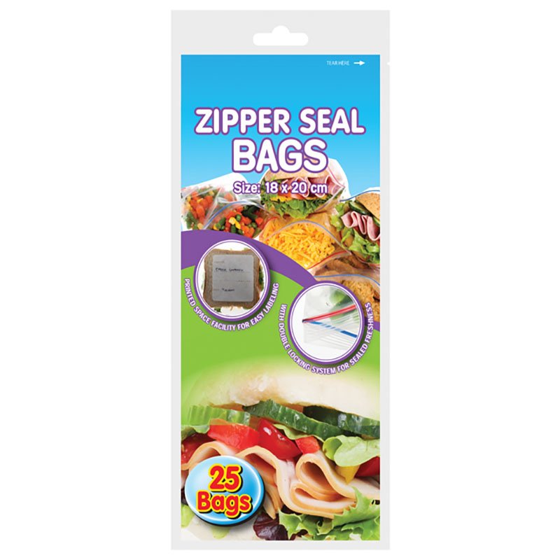 Zipper Seal – Disposable Bag – 25 Piece – 18 x 20cm Zipper Seal – Disposable Bag – 25 Piece – 18 x 20cm