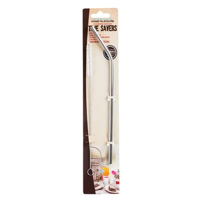 Straw – Stainless Steel with Bruch – 20cm Straw – Stainless Steel with Bruch – 20cm