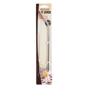 Straw – Stainless Steel with Bruch – 20cm Straw – Stainless Steel with Bruch – 20cm