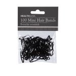 Mini Hair Bands – Elastic – Black – 100 Piece Mini Hair Bands – Elastic – Black – 100 Piece