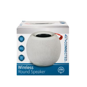 Music Speaker – Wireless – Round – White Music Speaker – Wireless – Round – White