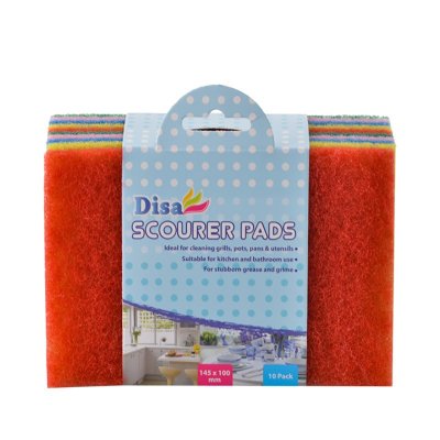 Scourer Pads – Household – Assorted Colours – 145mm x 100mm – 10 Pack Scourer Pads – Household – Assorted Colours – 145mm x 100mm – 10 Pack
