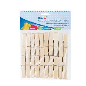 Washing Pegs – Home Accessories – Bamboo – 70mm – 20 Piece Washing Pegs – Home Accessories – Bamboo – 70mm – 20 Piece