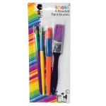 Khoki – Art & Craft – Paint Brushes – Artist – Large – Assorted – 4 Piece Khoki – Art & Craft – Paint Brushes – Artist – Large – Assorted – 4 Piece