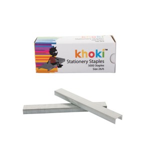 Khoki – Stationery – Office Supplies – Staples – Size 26/6 – Box of 5000 Khoki – Stationery – Office Supplies – Staples – Size 26/6 – Box of 5000