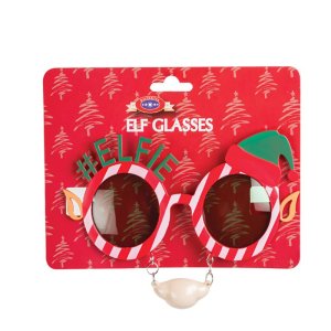 Dress-Up Glasses – Elf – Red & Green – 16cm Dress-Up Glasses – Elf – Red & Green – 16cm