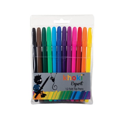 Pens – Art & Craft – Assorted Colours – Felt Tip – 12 Piece Pens – Art & Craft – Assorted Colours – Felt Tip – 12 Piece