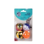 Cat Toy – Jingle Balls – Assorted Colours – 4cm – 4 Pieces Cat Toy – Jingle Balls – Assorted Colours – 4cm – 4 Pieces
