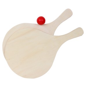 Bat & Ball Set – Wood & BPA-Free Plastic – Red & Brown – 3 Piece Bat & Ball Set – Wood & BPA-Free Plastic – Red & Brown – 3 Piece