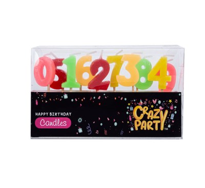 Crazy Party – Birthday Candles – Party – Numbers – Small – 10 Pieces Crazy Party – Birthday Candles – Party – Numbers – Small – 10 Pieces