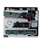 Train Set – Rail King – BPA-Free Plastic – Black & Green – 13 Piece Train Set – Rail King – BPA-Free Plastic – Black & Green – 13 Piece