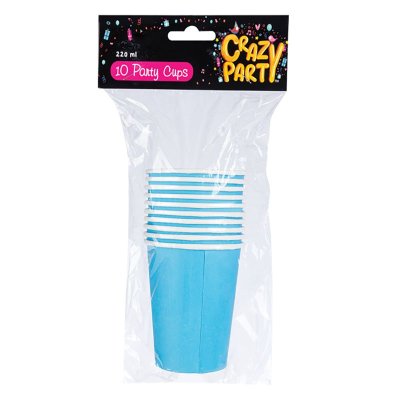 Party Cups – Paper – Light Blue – 220ml – 10 Piece Party Cups – Paper – Light Blue – 220ml – 10 Piece
