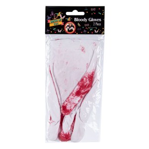 Bloody Gloves – Halloween Decorations – White – 2 Piece Bloody Gloves – Halloween Decorations – White – 2 Piece