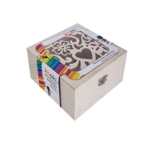 Paint Your Own Jewellery Box – Heart & Flower Design – Wooden – Brown Paint Your Own Jewellery Box – Heart & Flower Design – Wooden – Brown