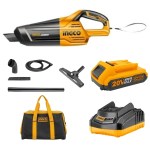 Ingco – Vacuum Cleaner, 2.0Ah Battery, Intelligent Charger & Tool Bag Ingco – Vacuum Cleaner, 2.0Ah Battery, Intelligent Charger & Tool Bag