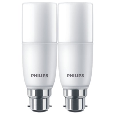 Philips – LED Lamp Stick B22 3000K 7.5W – Pack of 2 (Warm White) Philips – LED Lamp Stick B22 3000K 7.5W – Pack of 2 (Warm White)