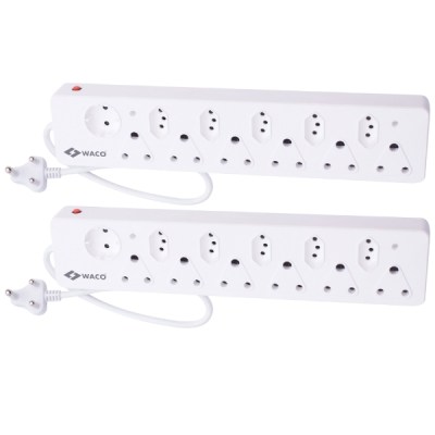 Waco – 12 Way Multiplug with Shutters – Pack of 2 Waco – 12 Way Multiplug with Shutters – Pack of 2
