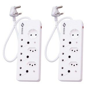 Waco – 6 Way Multiplug with Shutters – Pack of 2 Waco – 6 Way Multiplug with Shutters – Pack of 2