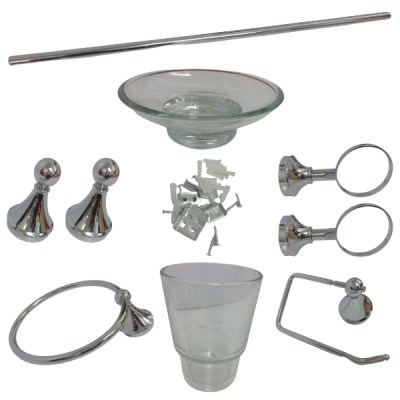 Regal – Bathroom Set / Roman White/Chrome Bathroom Set – 6 Piece Regal – Bathroom Set / Roman White/Chrome Bathroom Set – 6 Piece