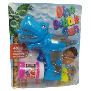 Dino – Bubble Blowing Gun with 40ml Bubble Solution – Blue (3 Years Up) Dino – Bubble Blowing Gun with 40ml Bubble Solution – Blue (3 Years Up)