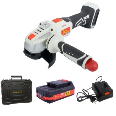 Tork Craft – Brushless Angle Grinder, 2.0Ah Battery, Charger & Carry Case Tork Craft – Brushless Angle Grinder, 2.0Ah Battery, Charger & Carry Case