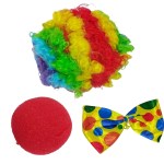 SourceDirect – Clown Wig / Hair , Bowtie and Nose Combo – 3 Piece SourceDirect – Clown Wig / Hair , Bowtie and Nose Combo – 3 Piece
