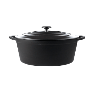 Chef Matt Black Cookware – Cast Iron 6.0l Oval Casserole Chef Matt Black Cookware – Cast Iron 6.0l Oval Casserole